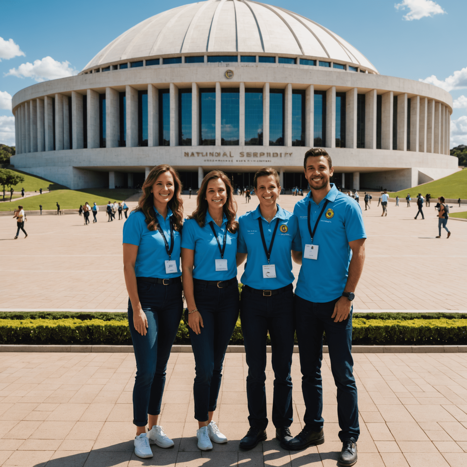 Equipe do Finesse Serendipidade em frente ao Congresso Nacional em Brasília, sorridentes e prontos para a aventura