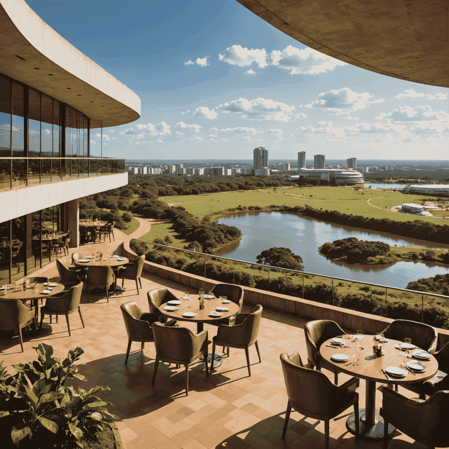 Vista panorâmica de Brasília com destaque para restaurantes escondidos e bares secretos